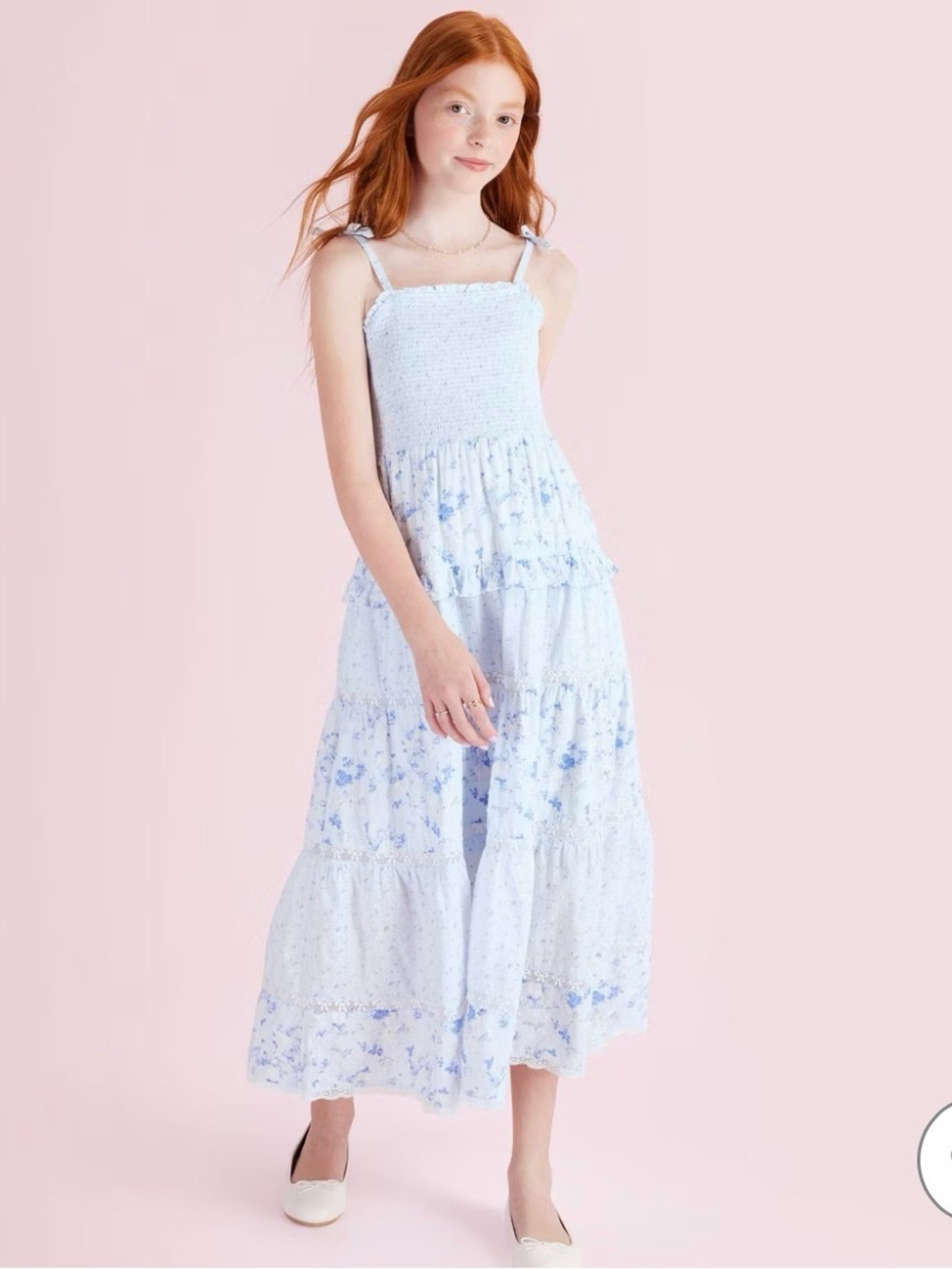 NWOT LoveShackFancy Stella Budding Florals Tiered Maxi Dress